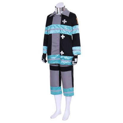 Fire Force Anime Enen no Shouboutai Men's Work Clothes Cosplay Costume-Astricos