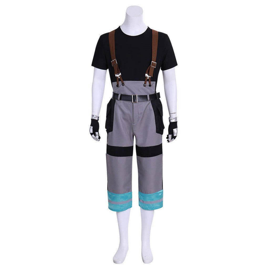 Fire Force Anime Enen no Shouboutai Men's Work Clothes Cosplay Costume-Astricos
