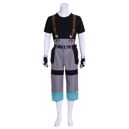 Fire Force Anime Enen no Shouboutai Men's Work Clothes Cosplay Costume-Astricos