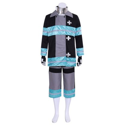 Fire Force Anime Enen no Shouboutai Men's Work Clothes Cosplay Costume-Astricos