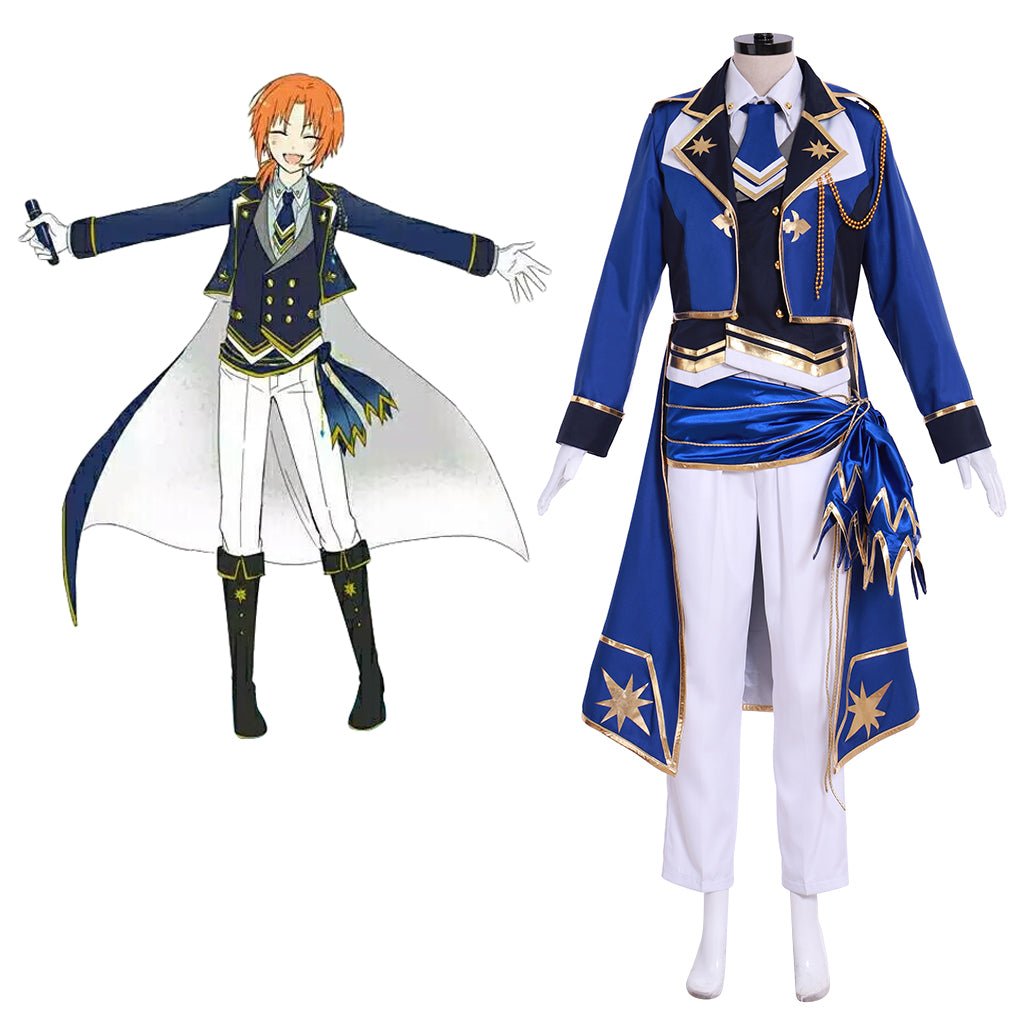 Ensemble Stars Holy Knight of the Golden Lion Leo Tsukinaga Bloomed Cosplay Costume - Authentic Design-Astricos