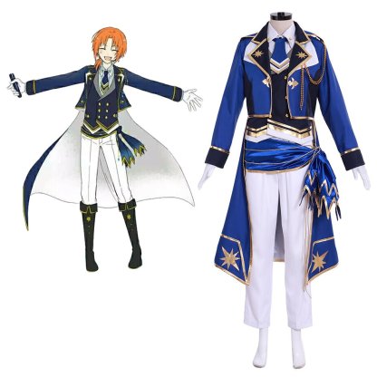 Ensemble Stars Holy Knight of the Golden Lion Leo Tsukinaga Bloomed Cosplay Costume - Authentic Design-Astricos