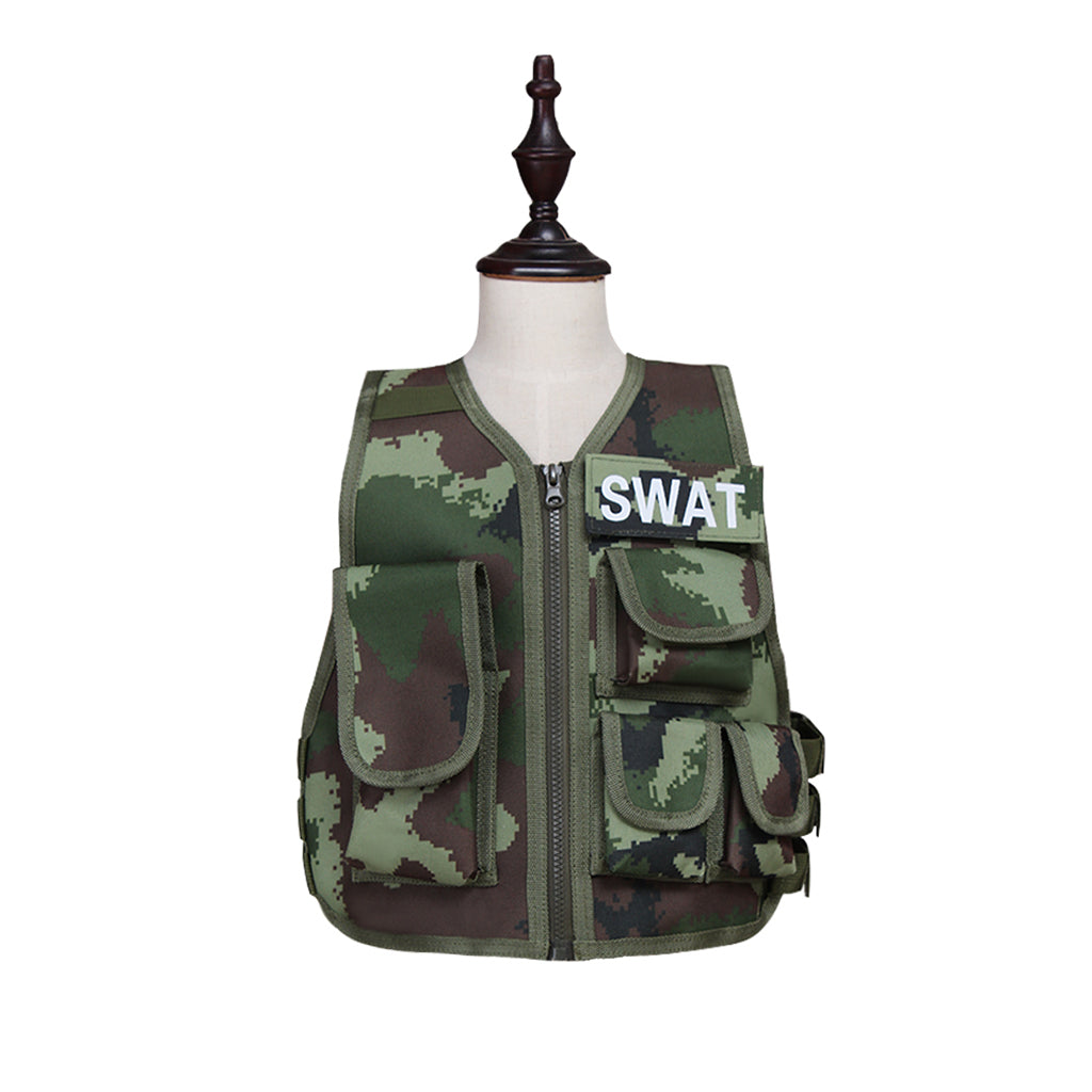 Kids Military Airsoft Vest - Camouflage Tactical Cosplay Costume for Outdoor Adventures-Astricos