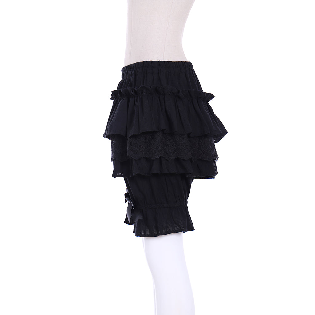 Elegant Women's Pantaloons with Short Ruffles & Lace Trim | Astricos Cosplay Costumes-Astricos