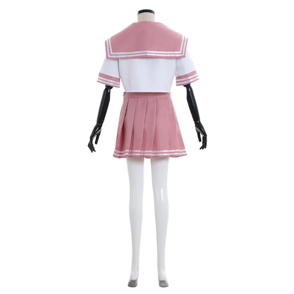 Fate Grand Order Astolfo Cosplay Costume, Sailor Uniform, Custom Size for Anime Con & Halloweenrder, cropped sailor top and pink pleated skirt full set.