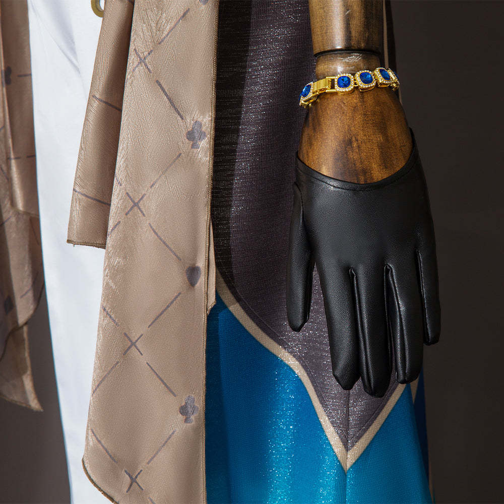 Honkai Star Rail Aventurine Cosplay Costume Wig & Earrings Set | Authentic Game Cosplay Accessories-Astricos