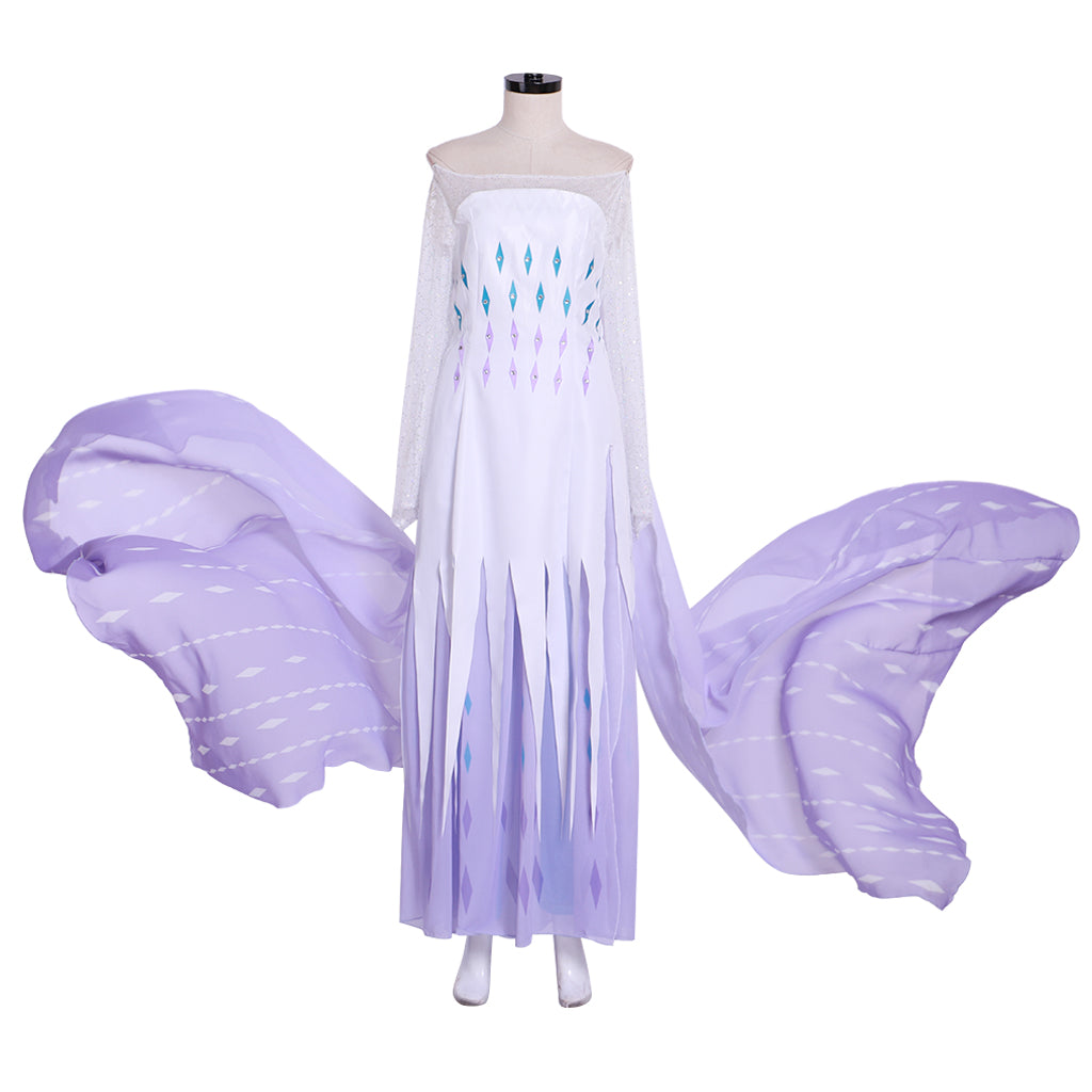Elsa Frozen 2 Ice Snow Queen Cosplay Costume | Adult Women's Halloween & Carnival Princess Dress-Astricos