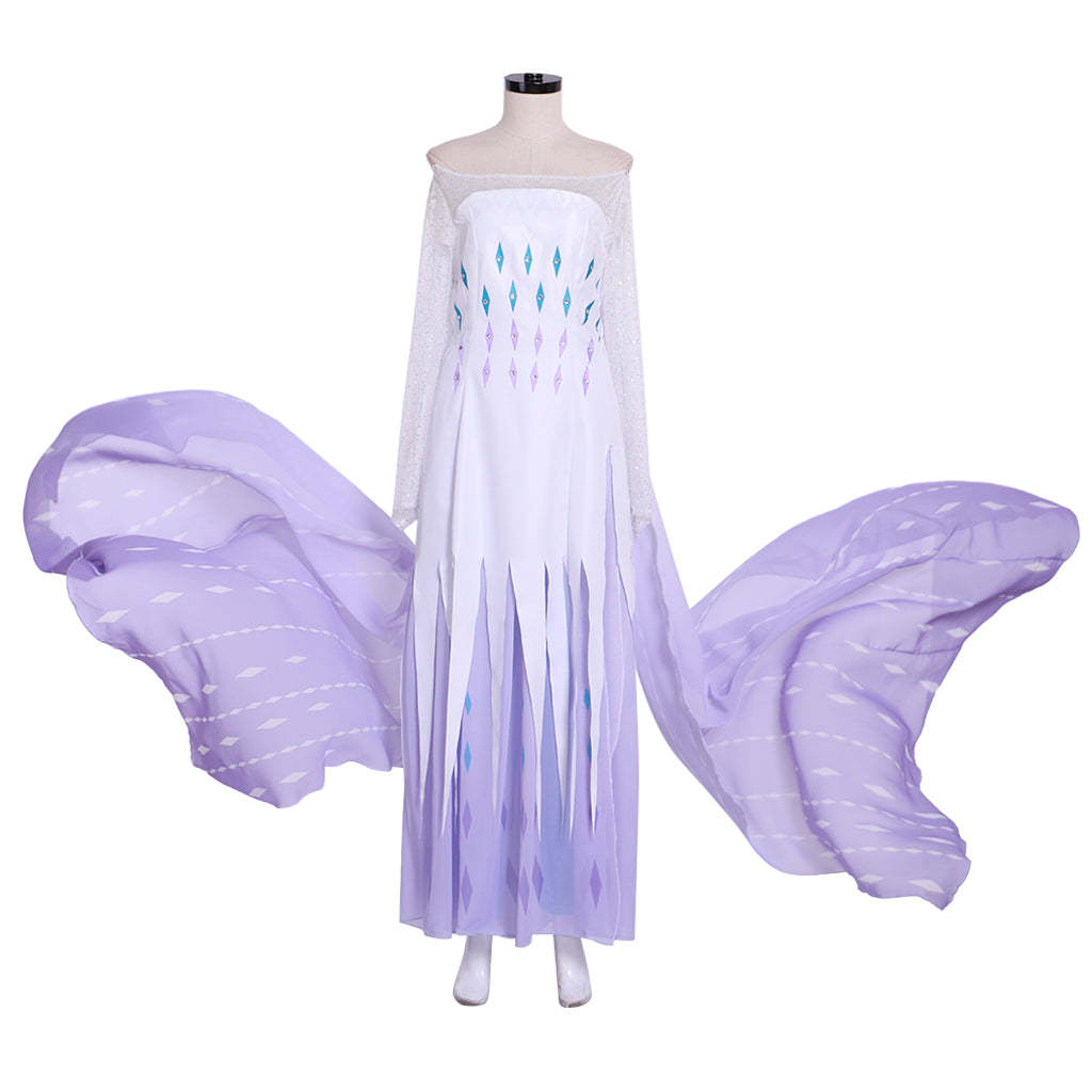 Elsa Frozen 2 Ice Snow Queen Cosplay Costume | Adult Women's Halloween & Carnival Princess Dress-Astricos
