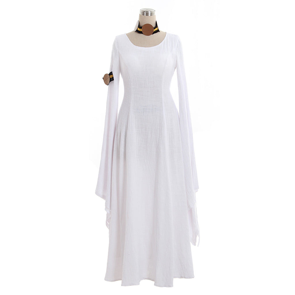 Medieval White Robe Dress for Renaissance, Regency & Tudor Themed Events | Astricos-Astricos