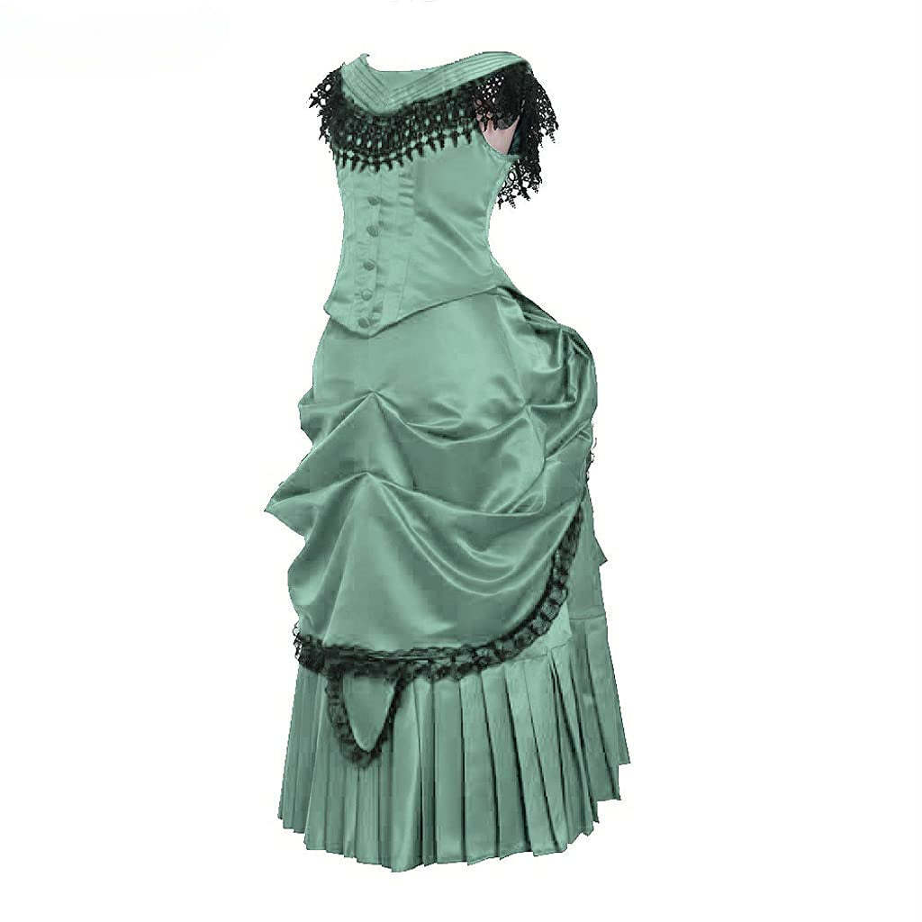 Victorian Bustle Gown | Elegant Queen’s Gothic Georgian Dress for Masquerade & Reenactment-Astricos