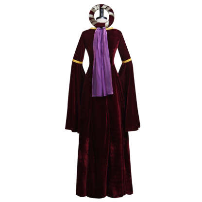Medieval Vintage Dark Red Turing Renaissance Dress - Premium Cosplay Costume for Halloween & Carnival-Astricos