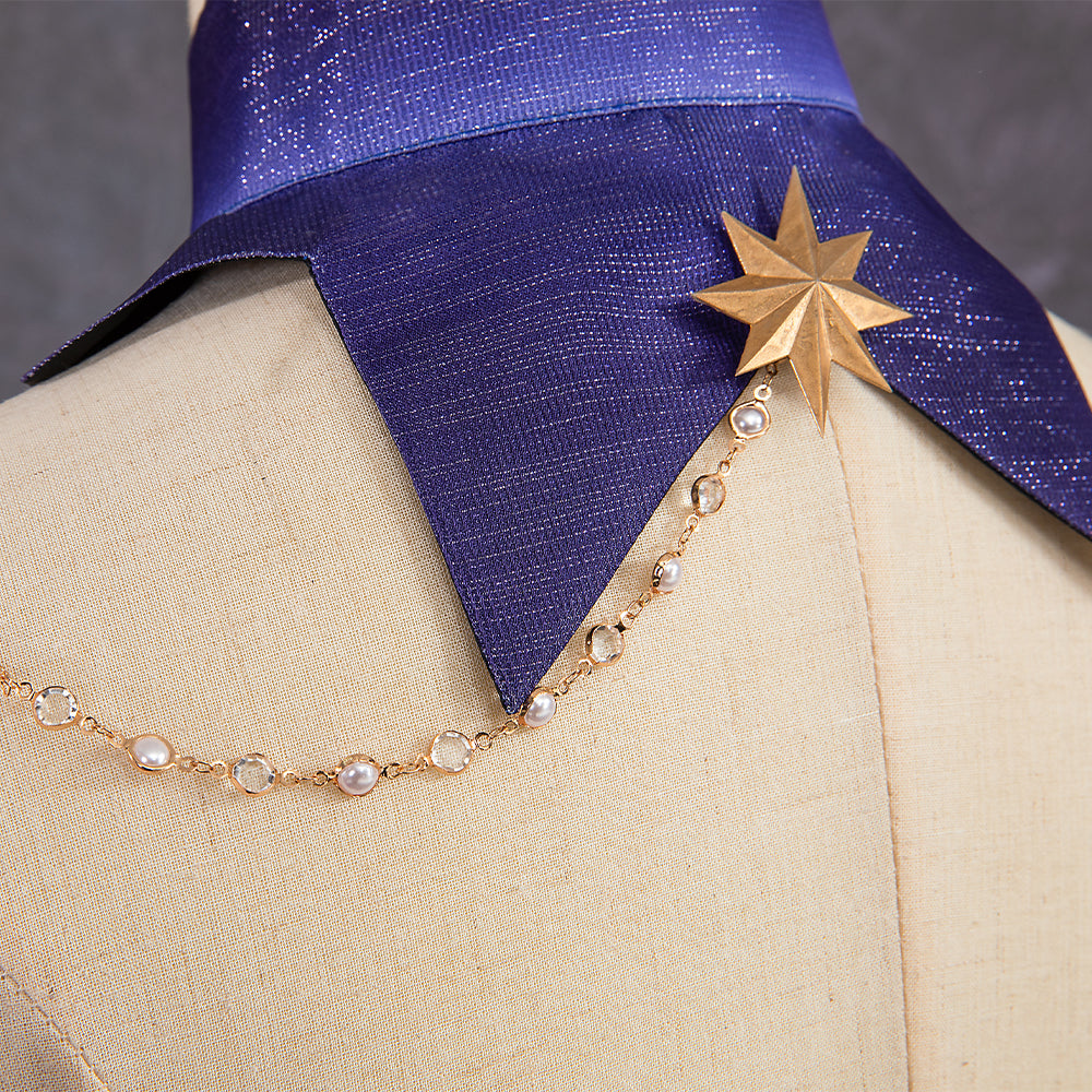 Robin Honkai Star Rail Cosplay Costume Set with Wig, Hairpins, Earrings, and Gloves-Astricos