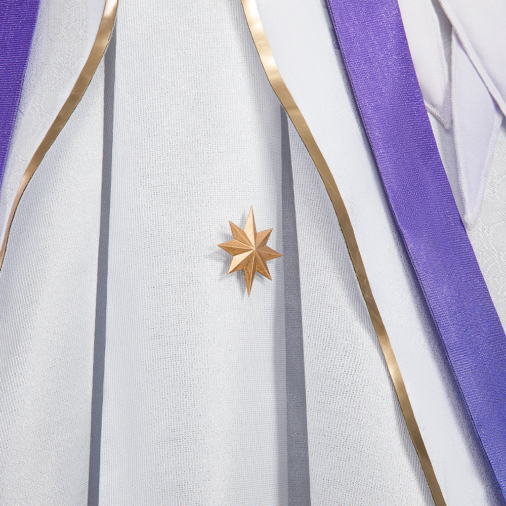 Robin Honkai Star Rail Cosplay Costume Set with Wig, Hairpins, Earrings, and Gloves-Astricos