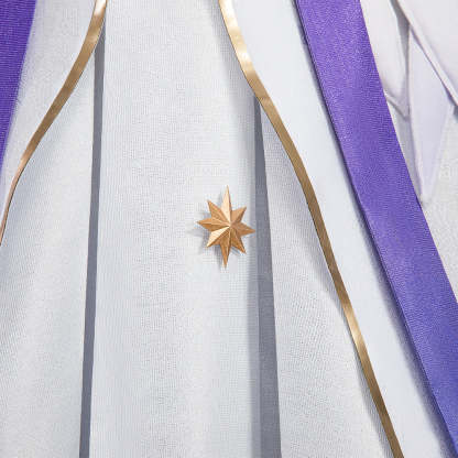 Robin Honkai Star Rail Cosplay Costume Set with Wig, Hairpins, Earrings, and Gloves-Astricos