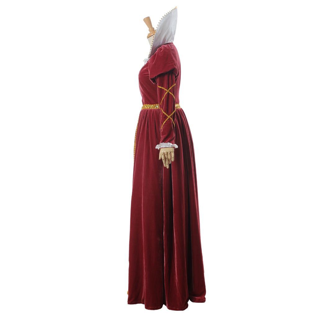 Victoria Ball Gown Medieval Renaissance Queen Costume | Elegant Vintage Gothic Dress for Halloween & Carnival-Astricos