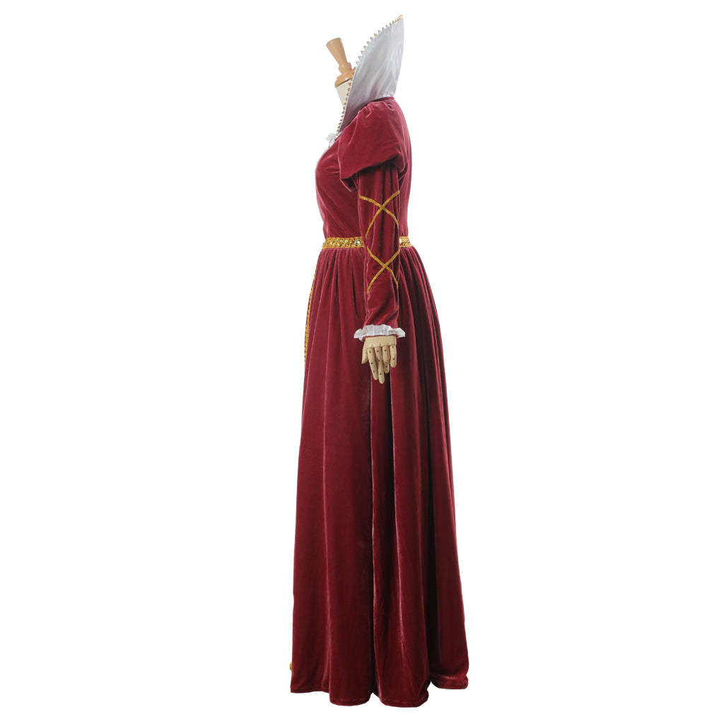 Victoria Ball Gown Medieval Renaissance Queen Costume | Elegant Vintage Gothic Dress for Halloween & Carnival-Astricos