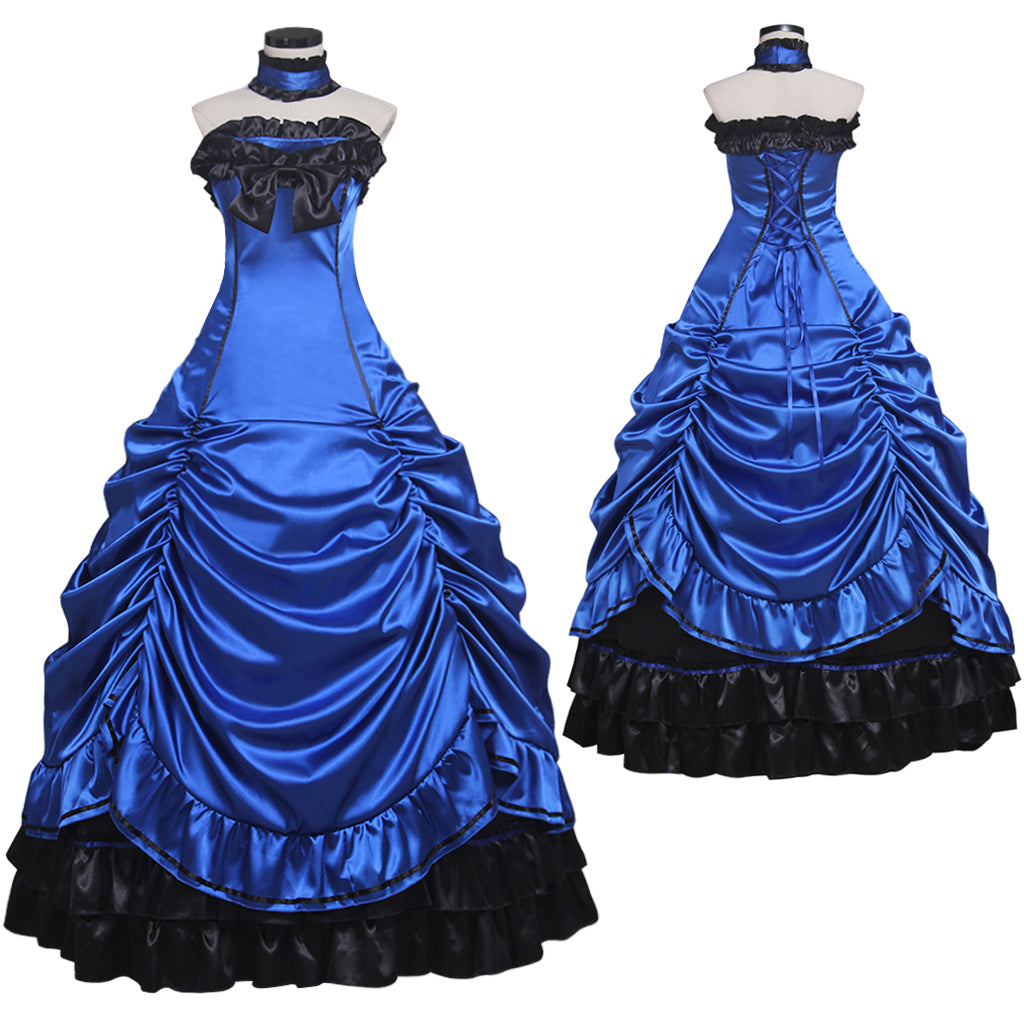 Gothic Steampunk Lolita Princess Ball Gown - Elegant Medieval Court Dress-Astricos