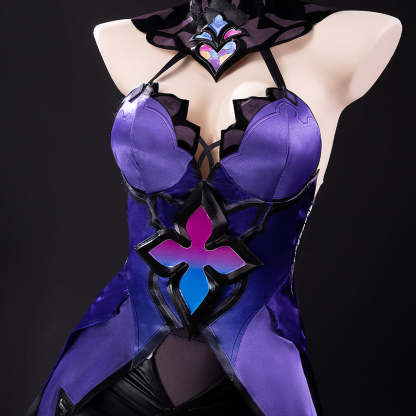 Honkai Star Rail Black Swan Cosplay Costume - Purple Dress & Wig Set | Astricos-Astricos