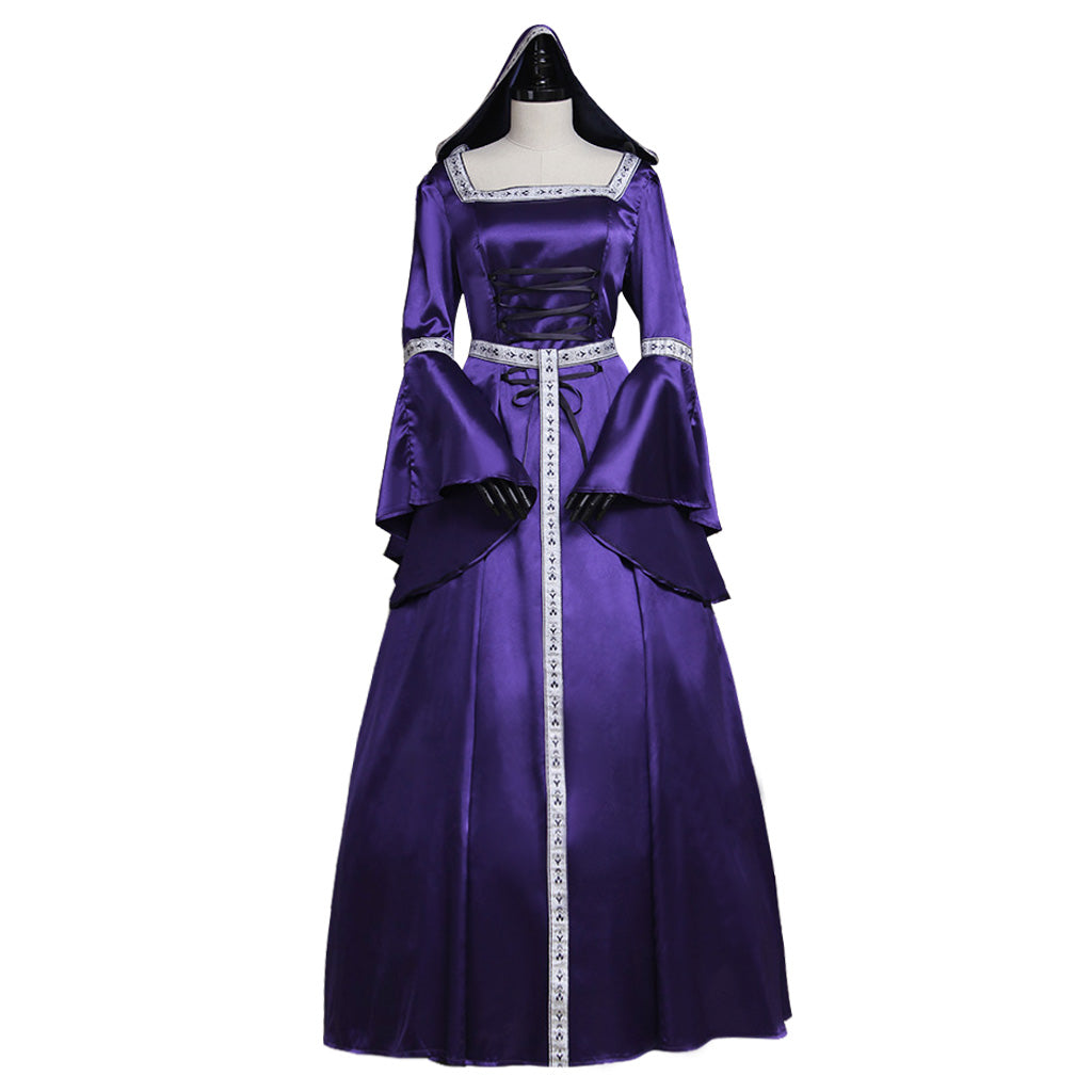 Medieval Vintage Southern Dress - Women's Halloween Cosplay Court Noble Robe with Bell Sleeves-Astricos