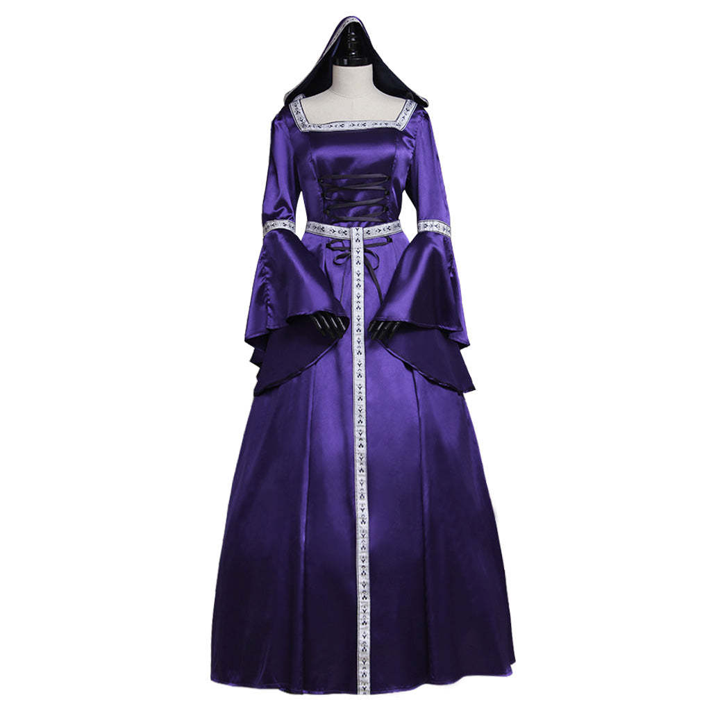 Medieval Vintage Southern Dress - Women's Halloween Cosplay Court Noble Robe with Bell Sleeves-Astricos