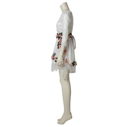 Faith Seed Cosplay Dress - Inside Eden's Gate Floral White Costume for Women - Astricos