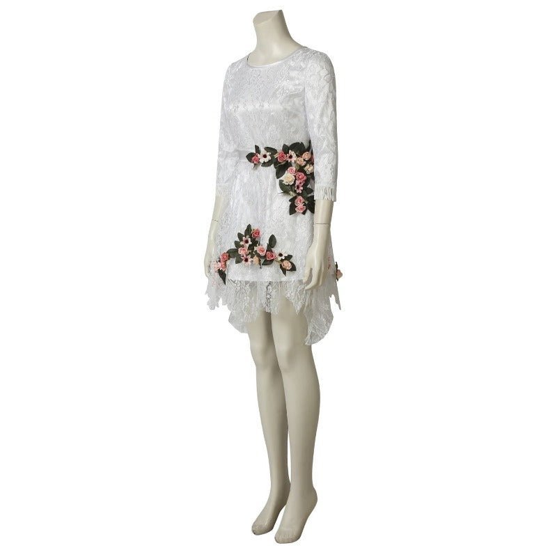 Faith Seed Cosplay Dress - Inside Eden's Gate Floral White Costume for Women - Astricos