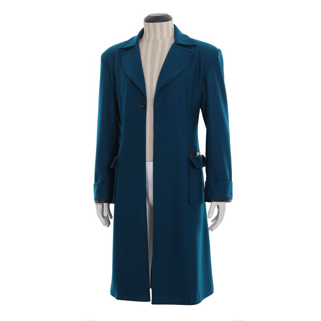 Fantastic Beasts Newt Scamander Blue Coat – Authentic Vintage Wizarding World Cosplay Costume-Astricos