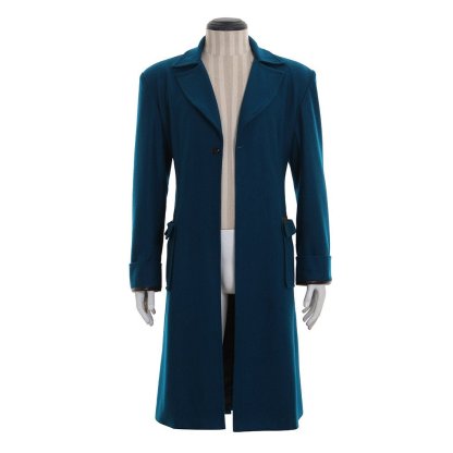 Fantastic Beasts Newt Scamander Blue Coat – Authentic Vintage Wizarding World Cosplay Costume-Astricos
