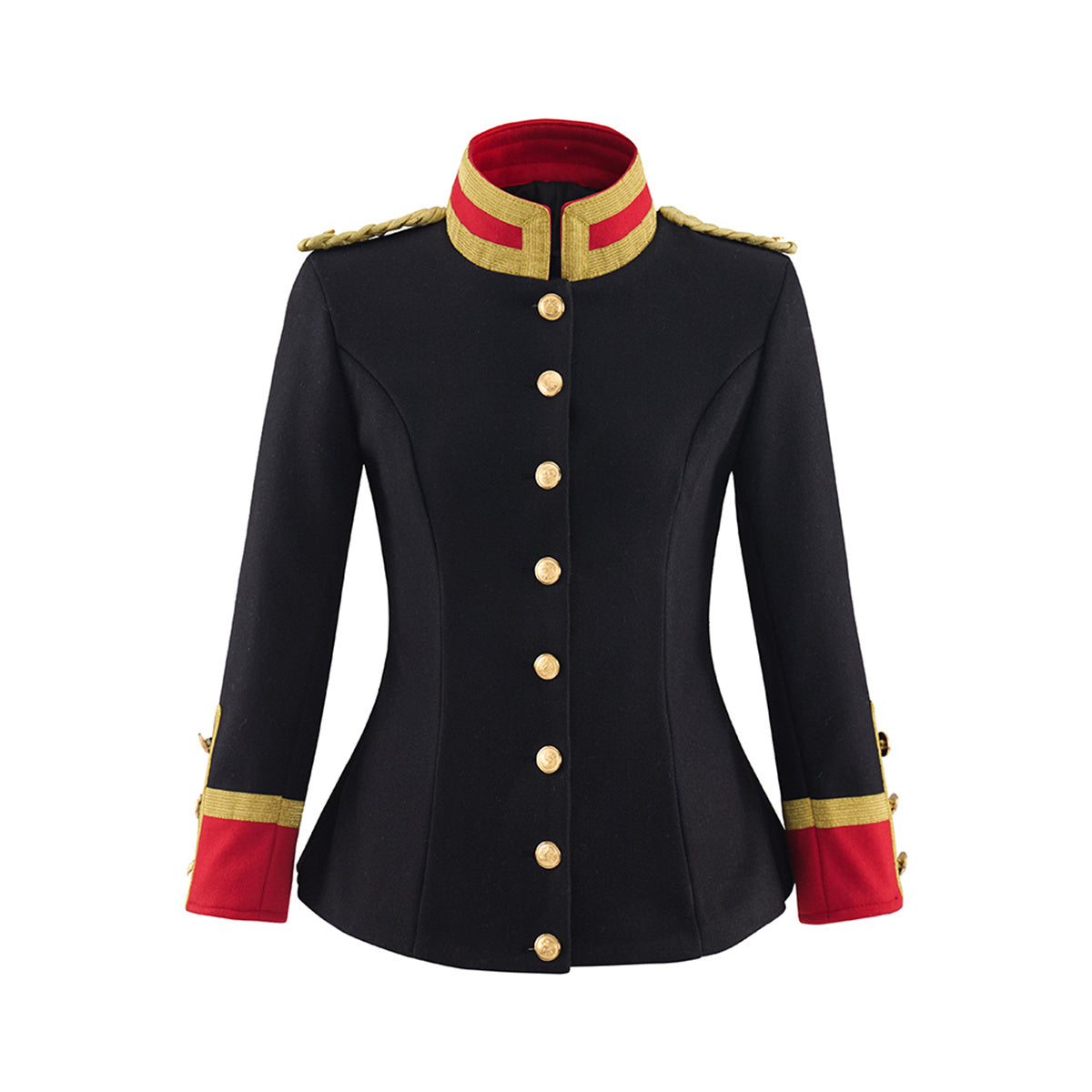 Women’s Black Officer Coat – Premium Cosplay Costume for Anime & Military Enthusiasts-Astricos