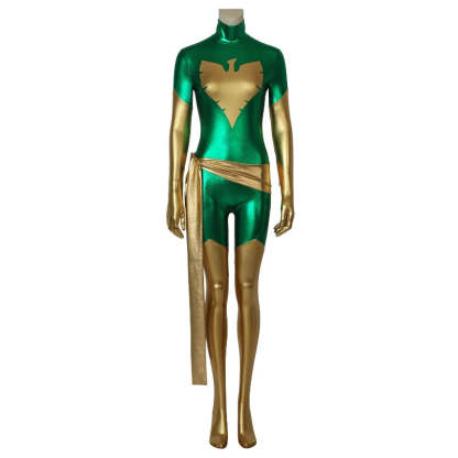 Green X-Men Dark Phoenix Jean Grey Cosplay Jumpsuit Costume | Astricos-Astricos