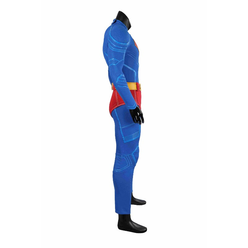 Superhero Legacy Clark Kent Cosplay Costume - Blue Zentai Bodysuit with Red Cape | Astricos-Astricos