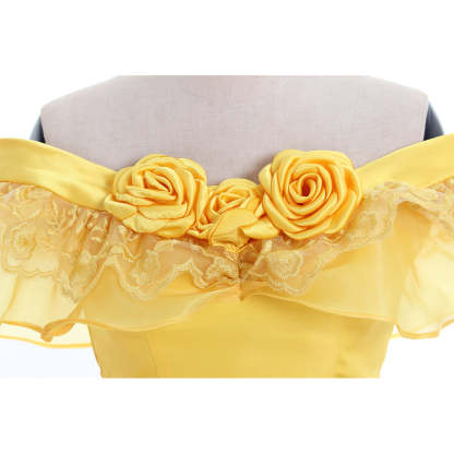 Beauty and the Beast Belle Cosplay Costume | Princess Dress for Halloween & Cosplay-Astricos
