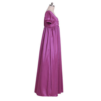 Regency Purple Medieval Renaissance Dress - Noble Tea Party Gown for Women-Astricos