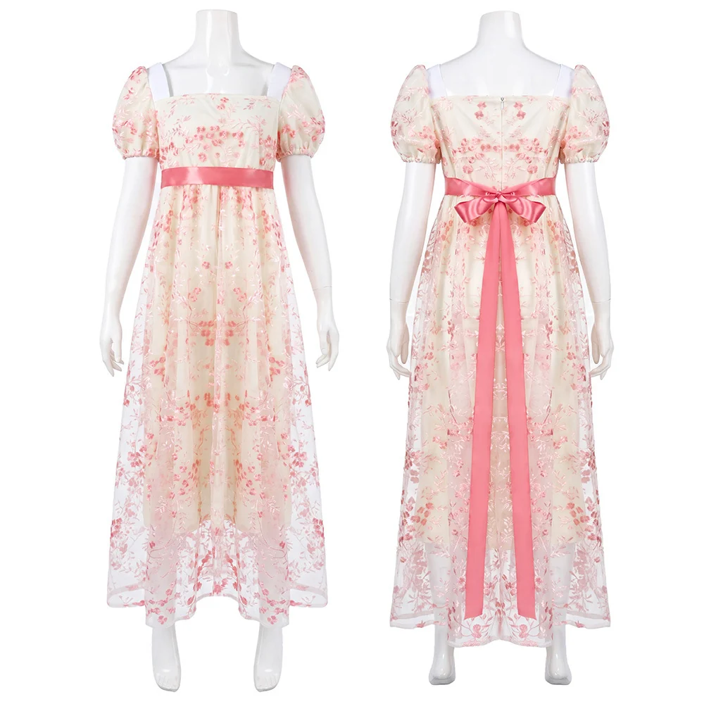 Regency Empire Waist Long Dress, Custom‑Made for Medieval Theme & Tea Party