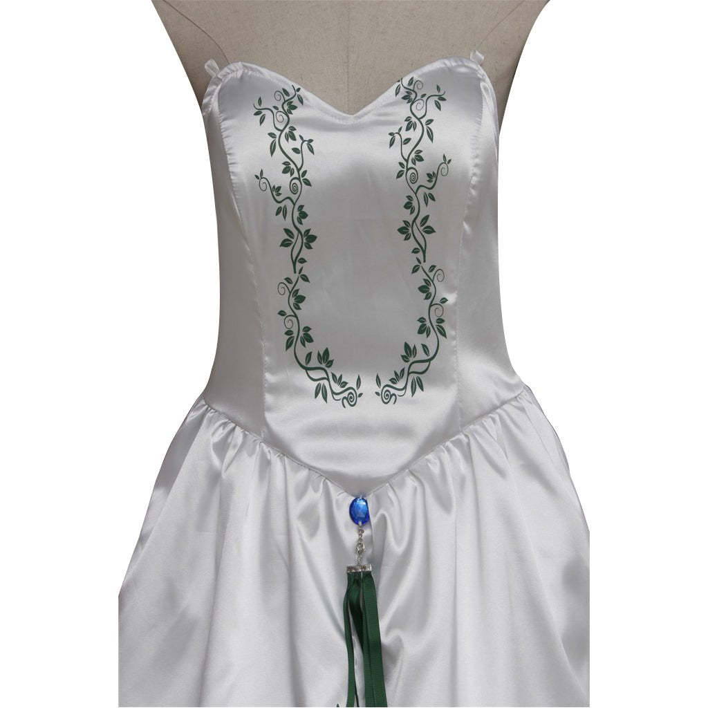 Final Fantasy IX Garnet Princess Cosplay Costume – Elegant White Wedding Gown for Women-Astricos