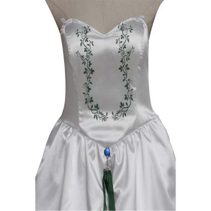 Final Fantasy IX Garnet Princess Cosplay Costume – Elegant White Wedding Gown for Women-Astricos