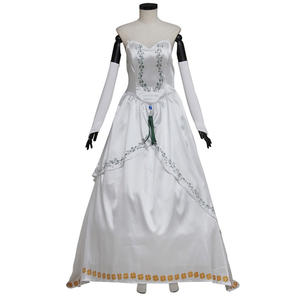 Final Fantasy IX Garnet Princess Cosplay Costume – Elegant White Wedding Gown for Women-Astricos