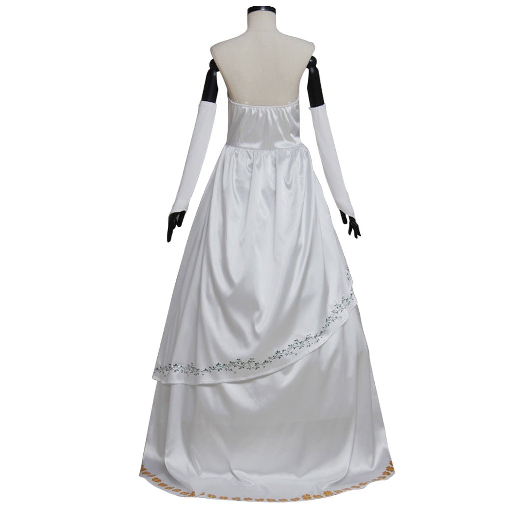 Final Fantasy IX Garnet Princess Cosplay Costume – Elegant White Wedding Gown for Women-Astricos