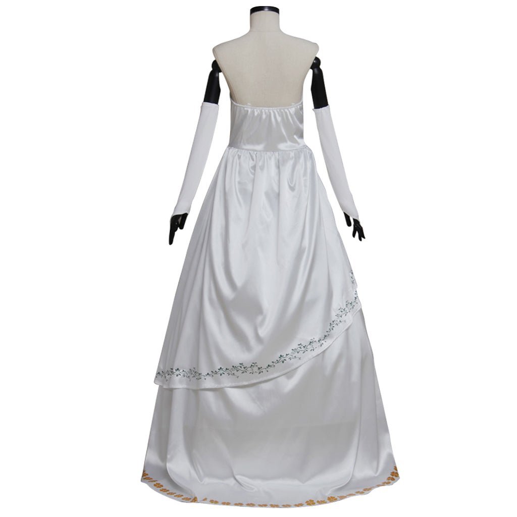Final Fantasy IX Garnet Princess Cosplay Costume – Elegant White Wedding Gown for Women-Astricos