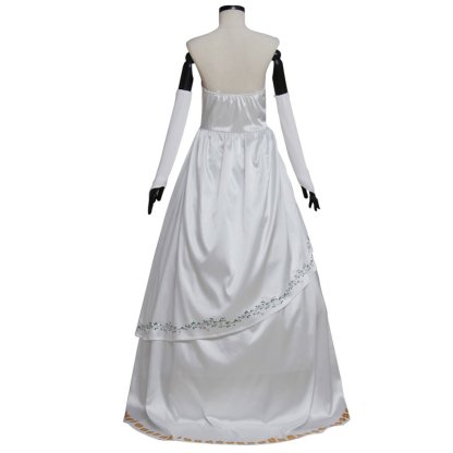 Final Fantasy IX Garnet Princess Cosplay Costume – Elegant White Wedding Gown for Women-Astricos