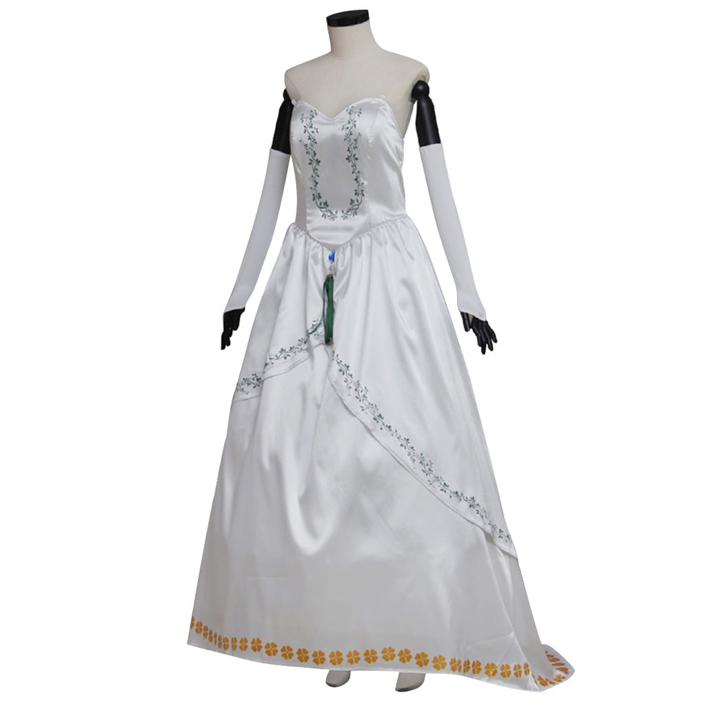 Final Fantasy IX Garnet Princess Cosplay Costume – Elegant White Wedding Gown for Women-Astricos
