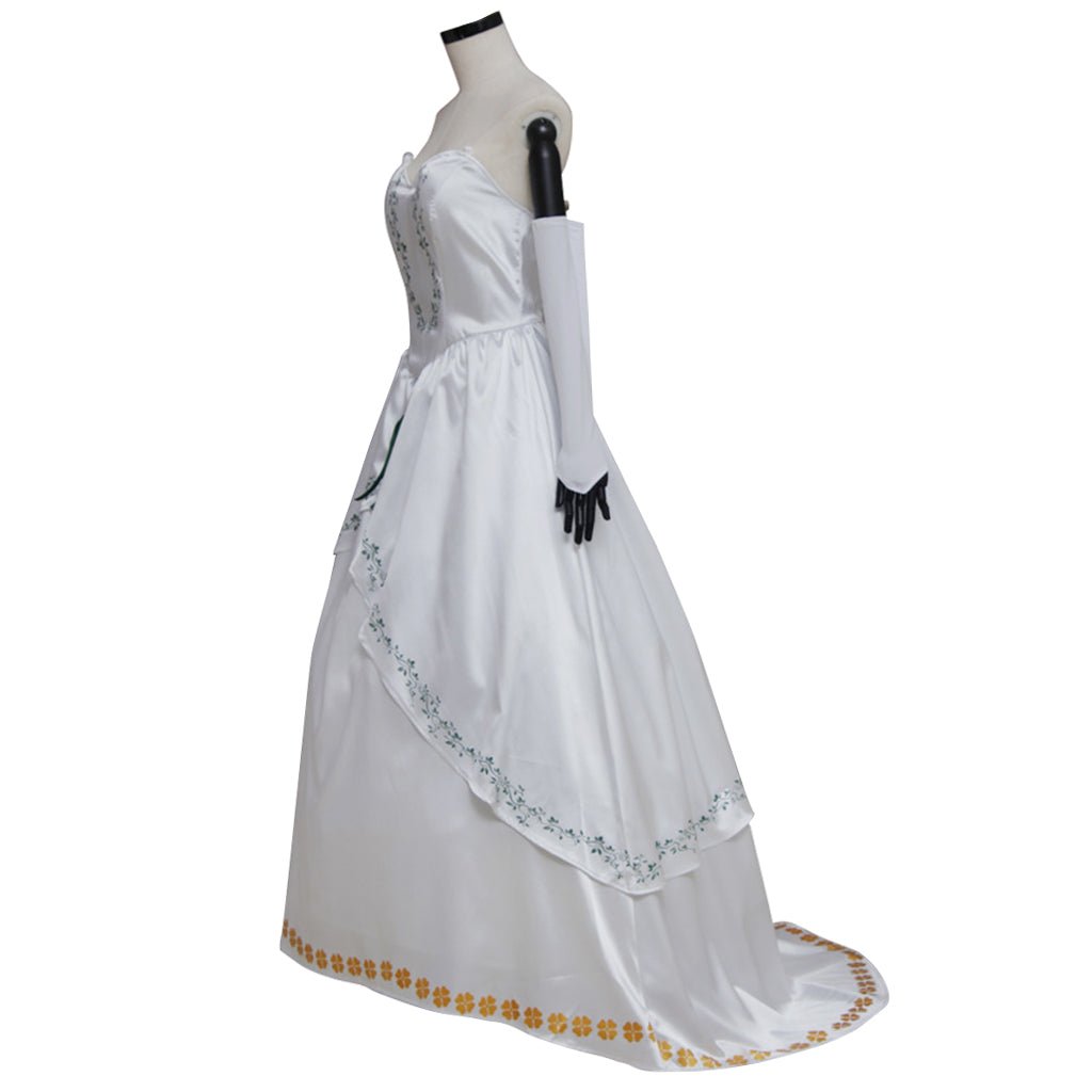 Final Fantasy IX Garnet Princess Cosplay Costume – Elegant White Wedding Gown for Women-Astricos
