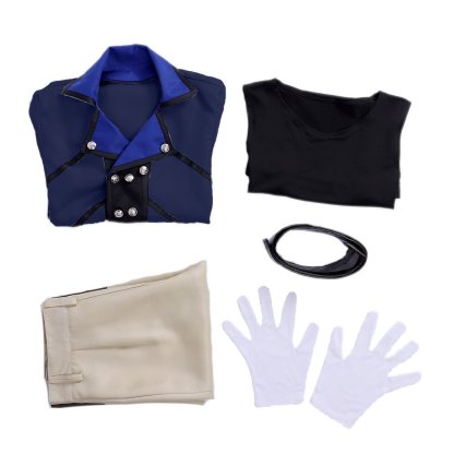 Final Fantasy Lann Cosplay Costume Full Set - Jacket, Pants, Belt | Astricos-Astricos
