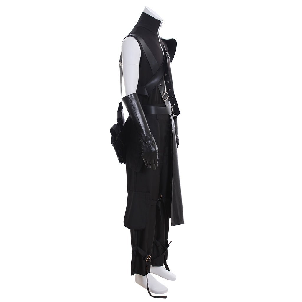 Final Fantasy VII Cloud Strife Cosplay Costume Full Set - Premium Quality with Gloves, Cloak & Belt-Astricos