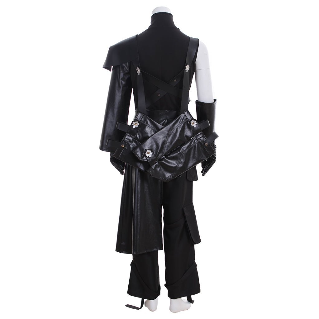 Final Fantasy VII Cloud Strife Cosplay Costume Full Set - Premium Quality with Gloves, Cloak & Belt-Astricos