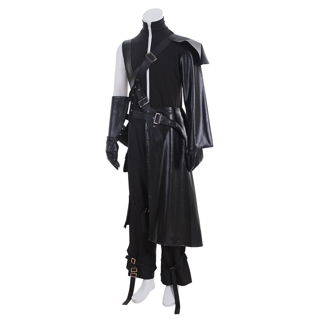 Final Fantasy VII Cloud Strife Cosplay Costume Full Set - Premium Quality with Gloves, Cloak & Belt-Astricos