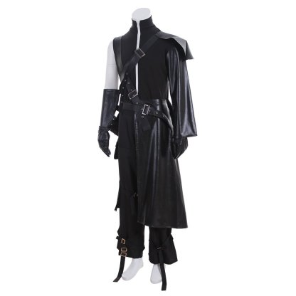 Final Fantasy VII Cloud Strife Cosplay Costume Full Set - Premium Quality with Gloves, Cloak & Belt-Astricos