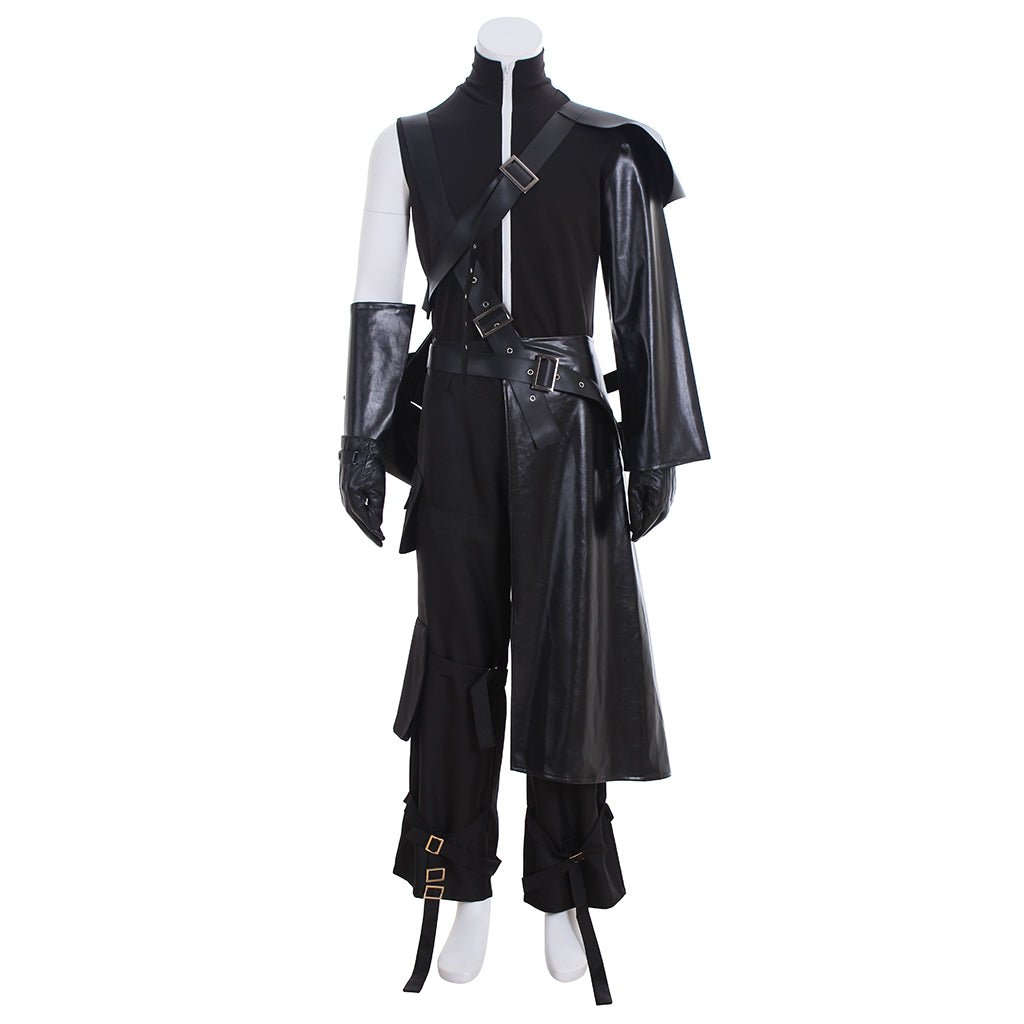Final Fantasy VII Cloud Strife Cosplay Costume Full Set - Premium Quality with Gloves, Cloak & Belt-Astricos