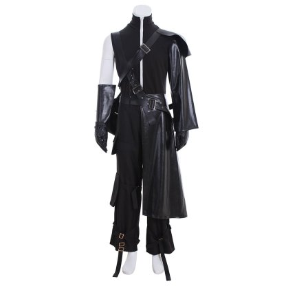 Final Fantasy VII Cloud Strife Cosplay Costume Full Set - Premium Quality with Gloves, Cloak & Belt-Astricos
