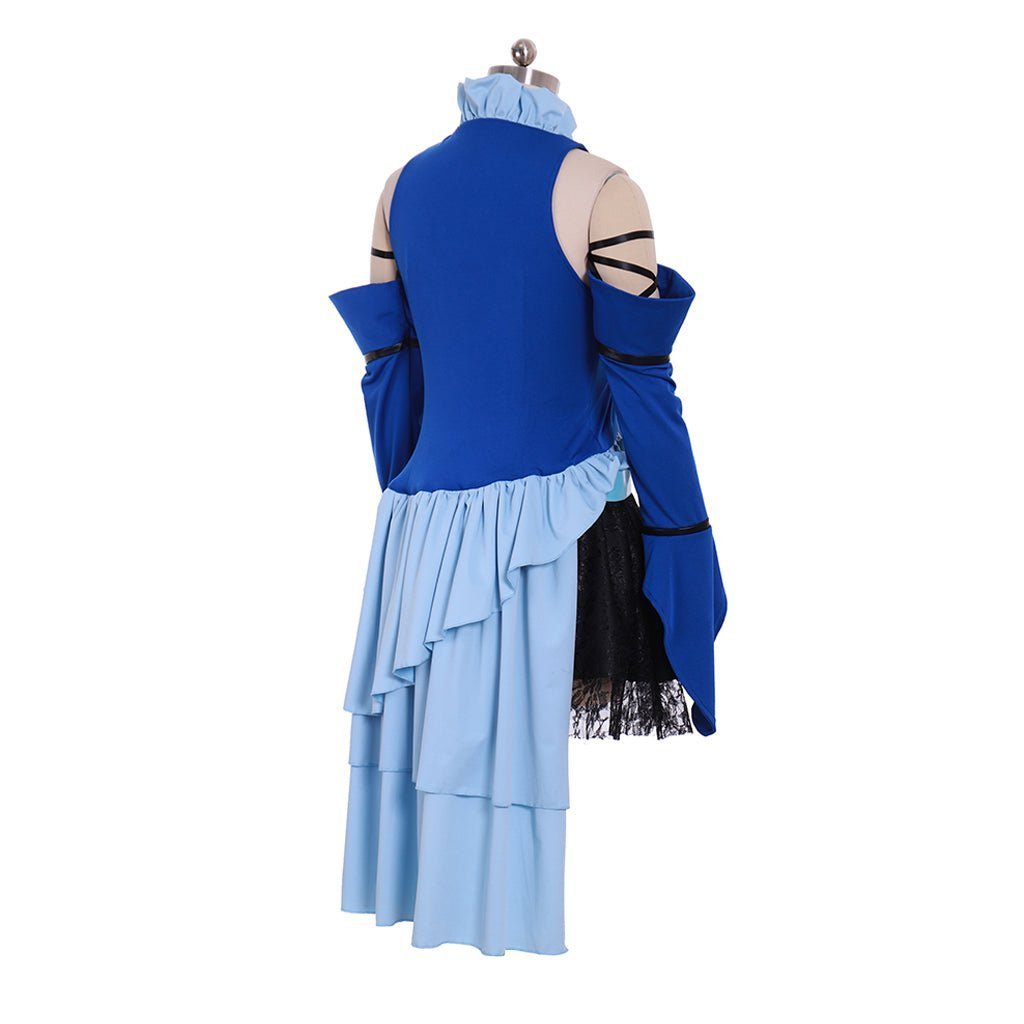 Final Fantasy X-2 Yuna Lenne Song Cosplay Costume with Earrings Set - Astricos-Astricos